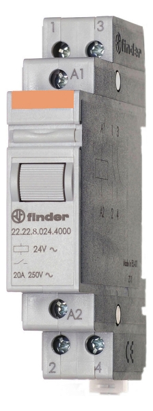 Finder 22.22.8.230.4000 Installationsrelais 2S 20A 230V AC