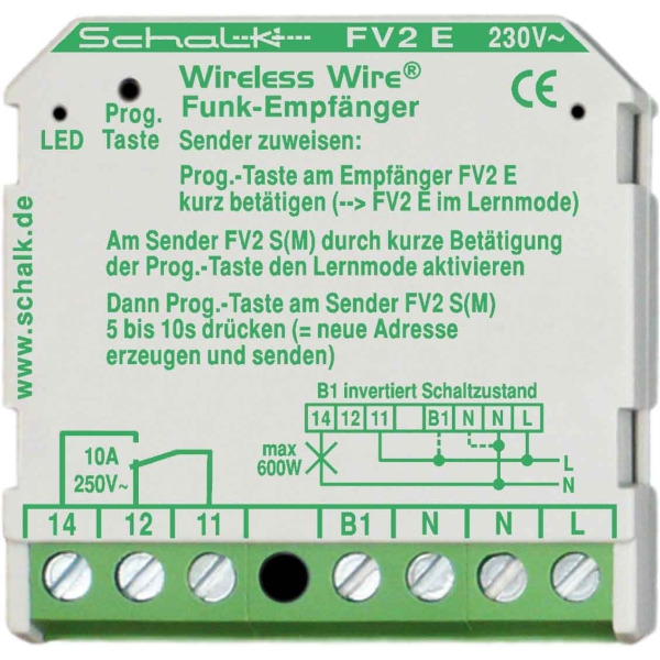 Schalk FV2 E Funk-Empfänger 10A 230V AC(UP)