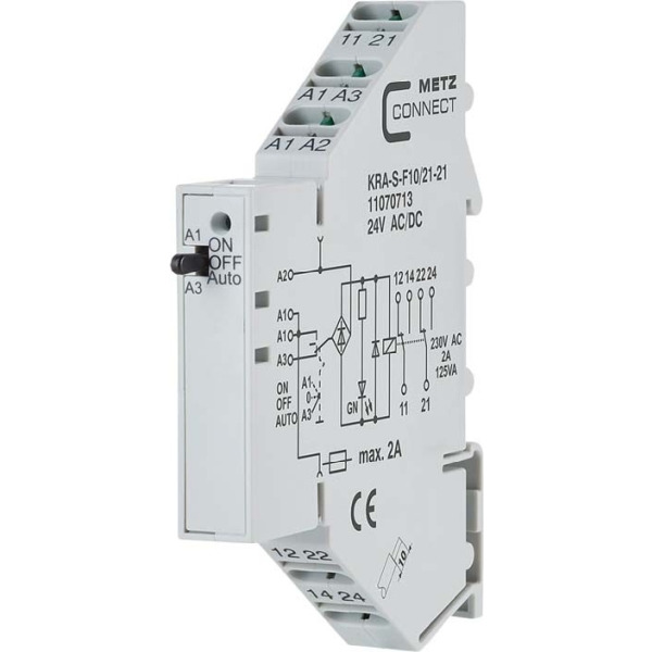 Metz Connect KRA-S-F10/21-21 2W Koppelbaustein 24AC/DC