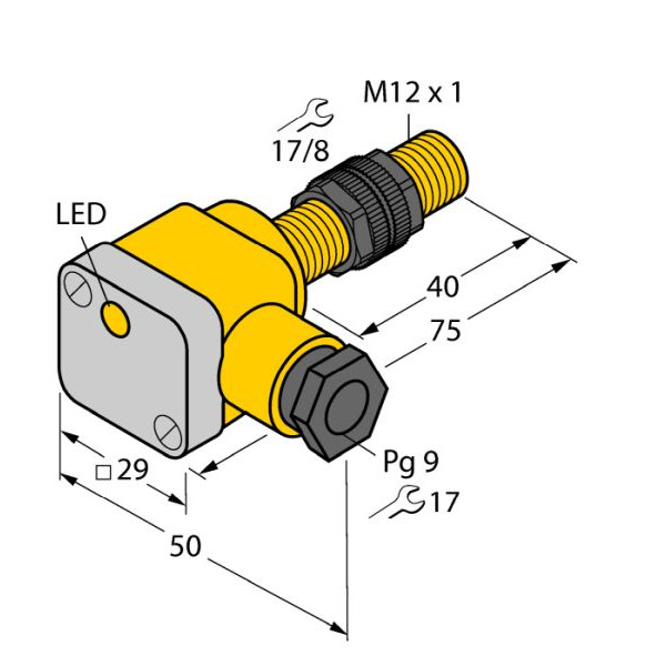 Turck Ni5-P12SK-AP6X Sensor,induktiv,M12x1 DC,pnp,no,sn=5mm nb