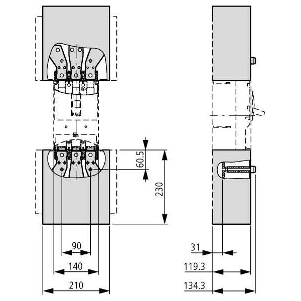 Eaton NZM4-XKSAV Abdeckhaube 3-polig breit