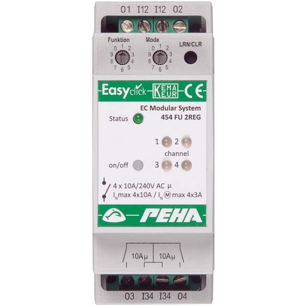 Peha D 454 FU-2 REG Easyclick-Modul-Schalten 4-Kanal 2TE