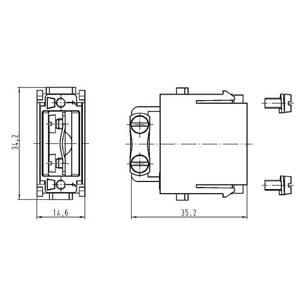 Harting 09140009931 Adapter-Modul ohne D-Sub-Einsatz