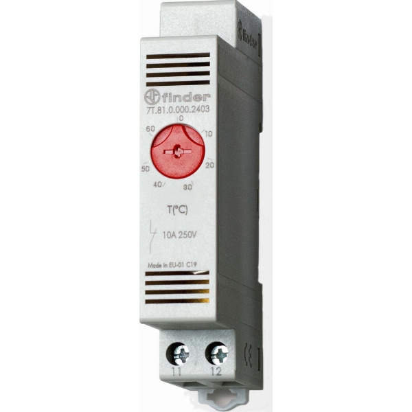 Finder 7T.81.0.000.2403 Vari-Thermostat 1Ö-10A für DIN-Schiene