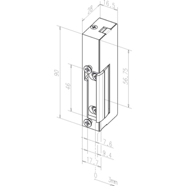 Assa Abloy effeff 19D11 Elektro-Türöffner ohne Schließblech