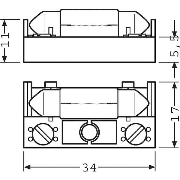 Renz 97-9-85131 Beleuchtungshalter mit Soffitte 15V