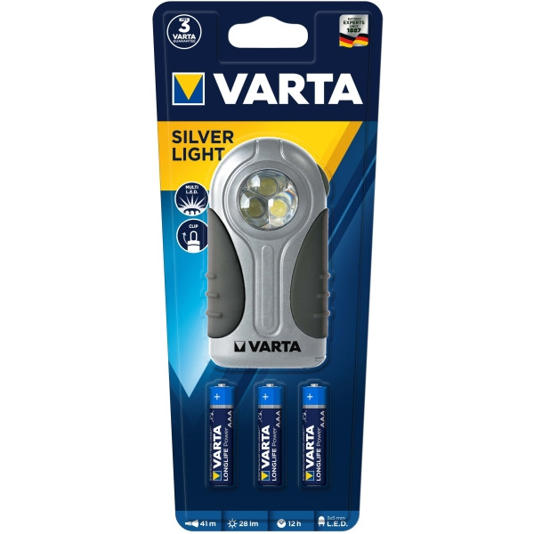 Varta 16647 Leuchte Silver Light inkl. 3AAA