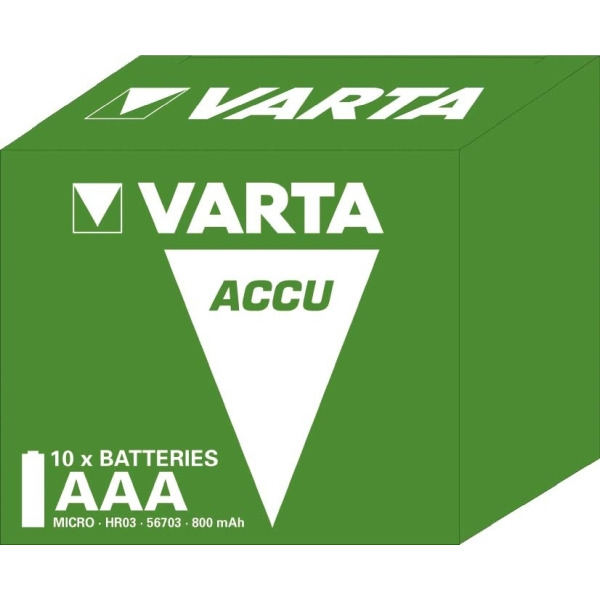 Varta 56703 Recharge Accu Power AAA 1,2V/800mAh/NiMH 10 Stück