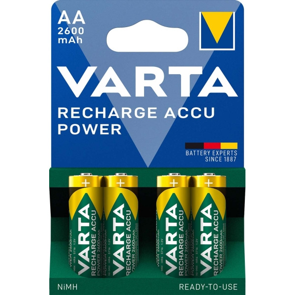 Varta 5716 Recharge Accu Power AA 1,2V/2600mAh/NiMH 4 Stück