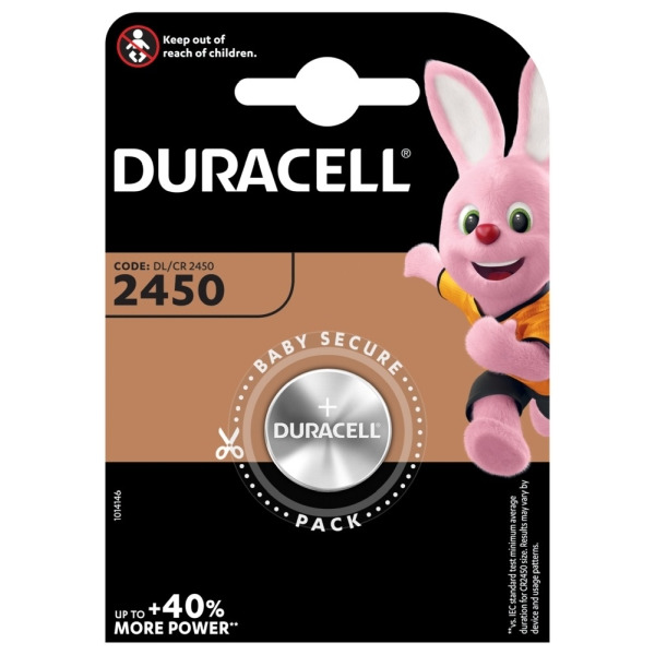 Hückmann D2450 Knopfzelle Lithium 3V CR2450 Duracell