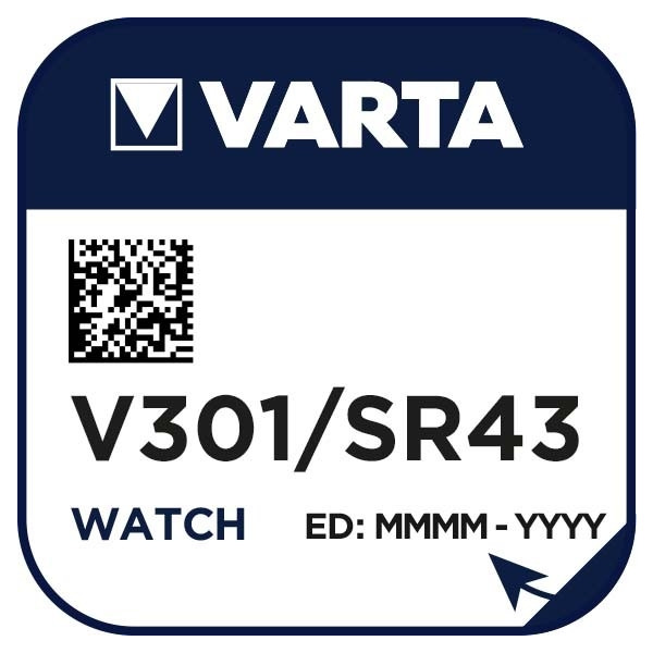 Varta V 301 Uhren-Batterie 1,55V/82mAh/Silber