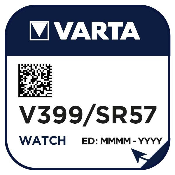 Varta V 399 Uhren-Batterie 1,55V/42mAh/Silber