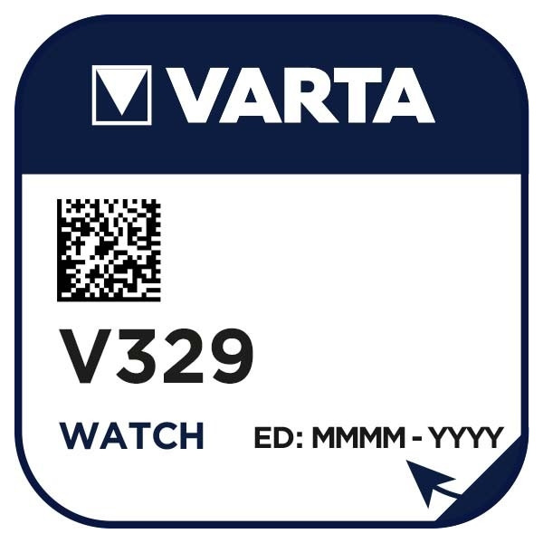 Varta V 329 Uhren-Batterie 1,55V/37mAh/Silber