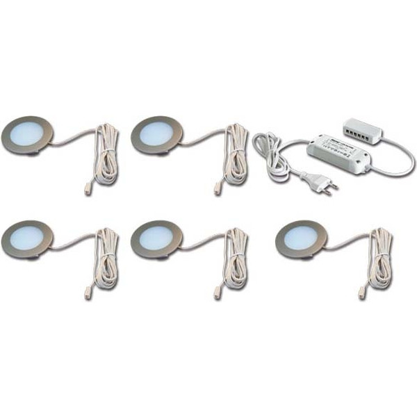 Hera 61056958002 5er-Set LED-Einbauleuchte 3W warmweiß Tr.24/30W