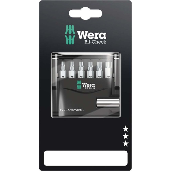 Wera 073404 6-rund Bit-Set 7-teilig