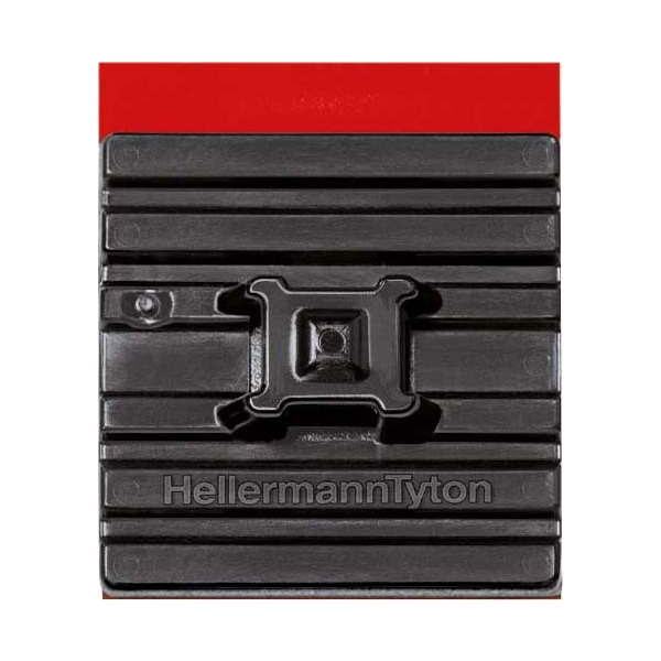 HellermannTyton FMB4APT-I PA66HS BK Klebesockel flexibel 28x28mm schwarz 100 Stück