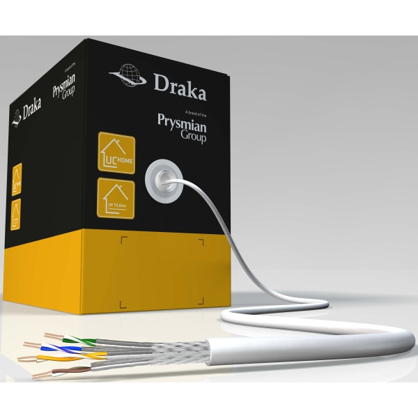 Draka 60026455-Dca UChome SS26 Kat.7 weiß 4P S/FTP AWG26 350 Meter