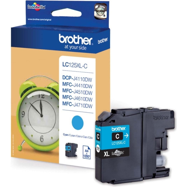 Brother LC-125XLC Tintenpatrone XL cyan groß