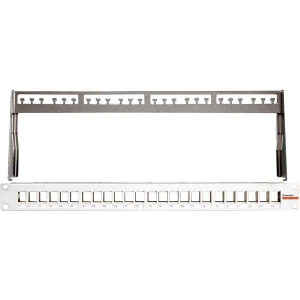 Dätwyler 418020 PatchPanel KS 19Zoll leer für 24Module grRAL7035