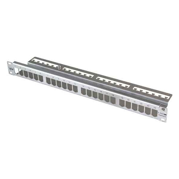 Metz Connect TN MPP24-Edst-leer Patchfeld modul 24Port 1HE Edelstahl leer