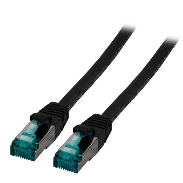 E F B EC6000A 0.25m schwarz Patchkabel Cat.6A S/FTP RJ45