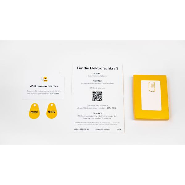 reev reevConnectSetup-Kit Inbetriebnahme initial Dashboard mit SIM-Card