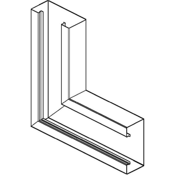 Niedax GKV 133-78 R Vertikaleck 9 RAL 9010