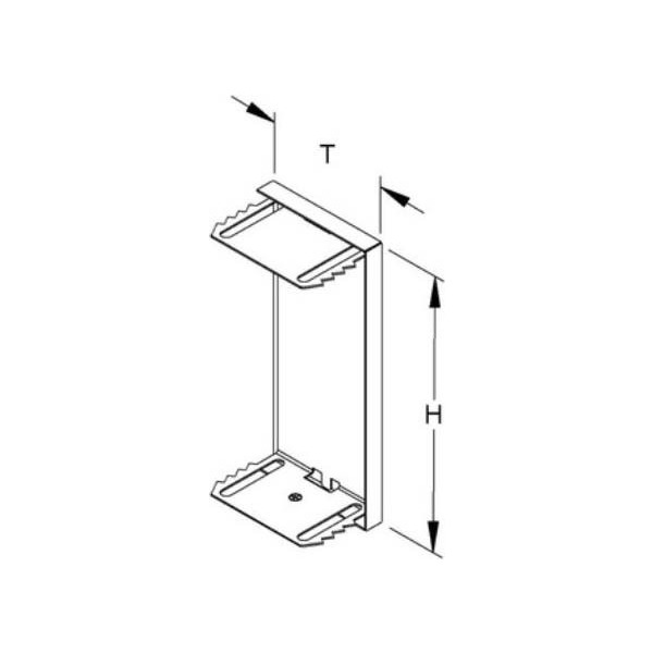 Niedax GADU 110T60 R GK-Endabschlussdeckel umgreifend 112x61mm