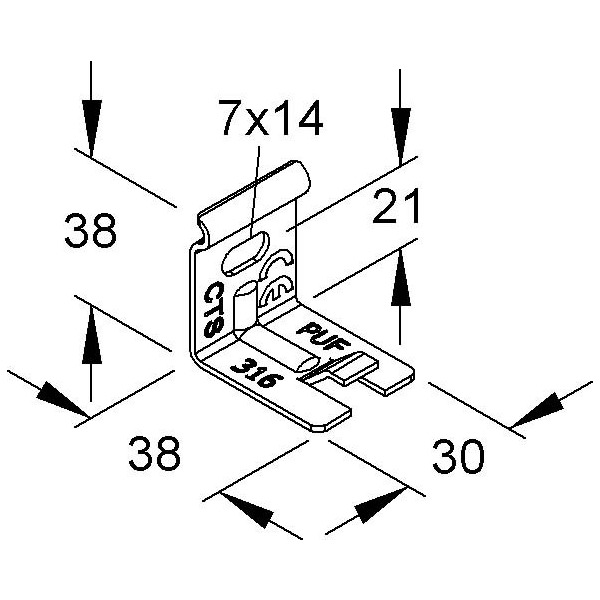 Niedax GTWAB 50 FG Auslegerbefestigung Geomet