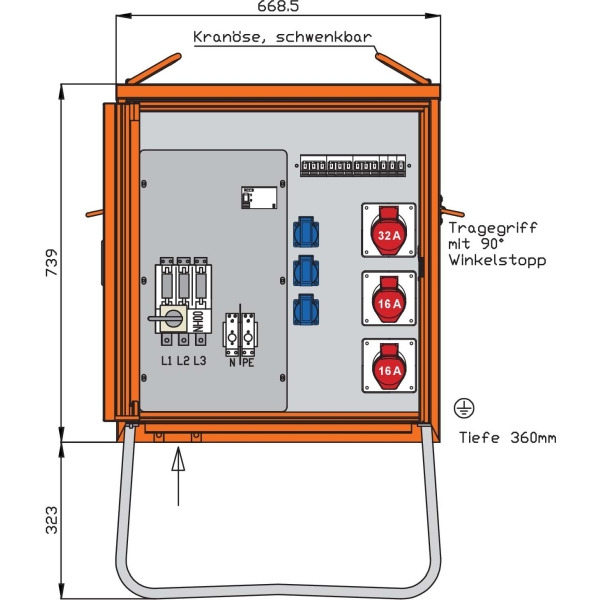 Walther WV0280R1 Verteilerschrank 44kVA