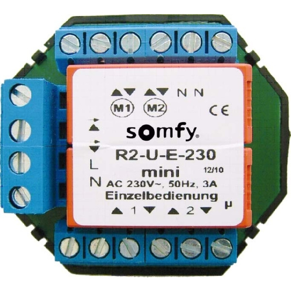 Somfy TR2-U-E-230 mini Trennrelais UP für zwei Antriebe