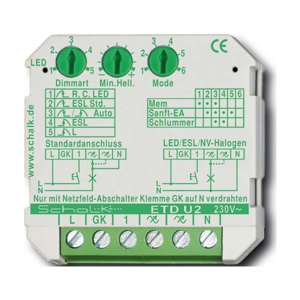 Schalk ETD U2 Universal-Tastdimmer UP 230V AC 0-500V A