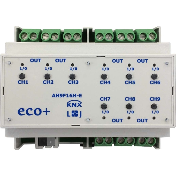 Lingg & Janke AH9F16H-E KNX Schaltaktor eco+ 9-fach 16A 6TE