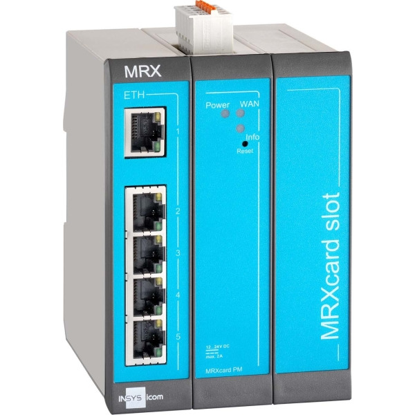 Insys MRX3 LAN 1.1 Industrierouter-LAN 5Ether-Ports 2Eing.