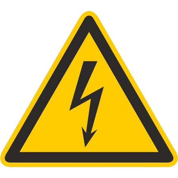 Cimco 182720 WZ Warn. elektr. Spannung Gr. 100x100x1