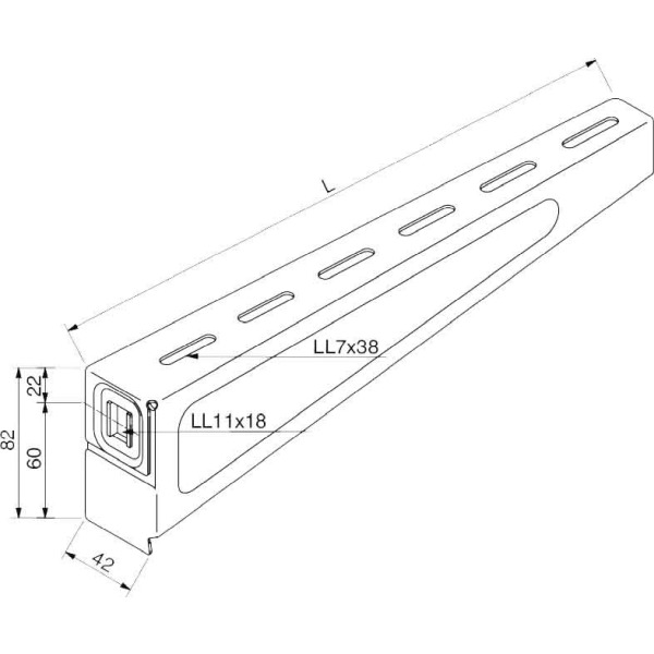 Rico 15B3-100-V Ausleger 100mm 1,5 kN