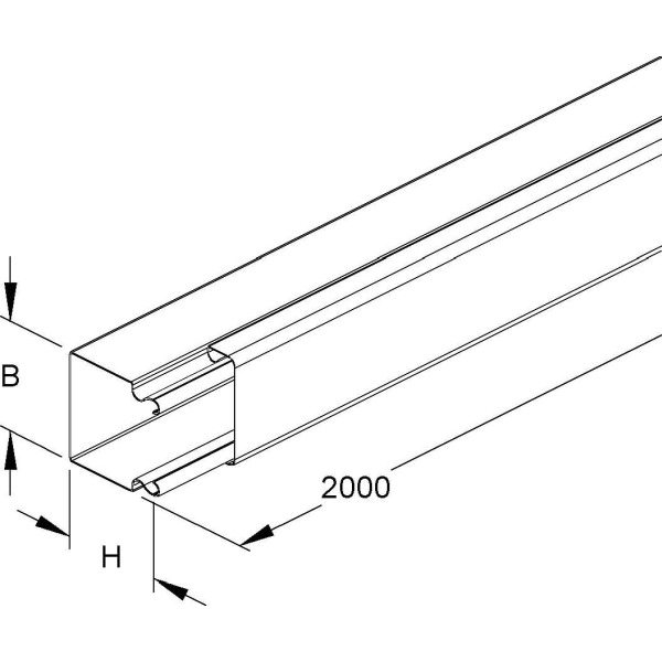 Niedax LUK 60.060 LS-Kanal mit Deckel,Stahl 2 Meter