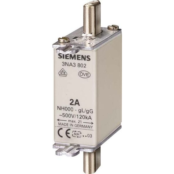 Siemens 3NA3824 NH-Sicherungseinsatz G000 80A 500AC/250DC 3 Stück