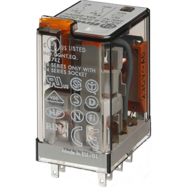 Finder 55.32.8.024.0040 Rel. Verssp. 24VAC 2W 10A für Fas. 94.04/84/44, VPE = 10 Stück