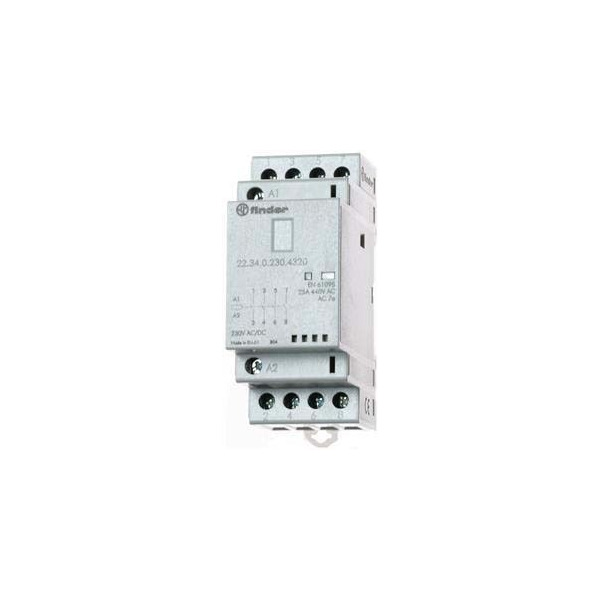 Finder 22.34.0.024.4320 Installationsschütz 24VAC/DC,4S,LED