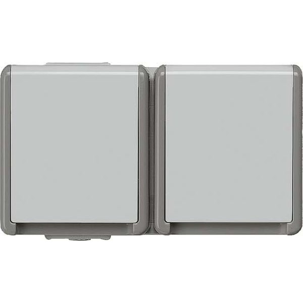 5UB4722 IP44 AP SCHUKO-Steckdose 2-fach waagerecht