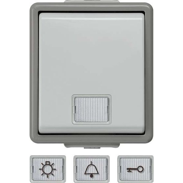 5TD4701 IP44,Taster neutral Licht Glocke/Türöffner