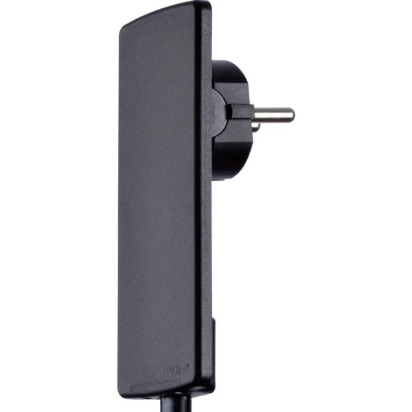 Schulte 1510 0000 0100 Schutzkontaktstecker schwarz