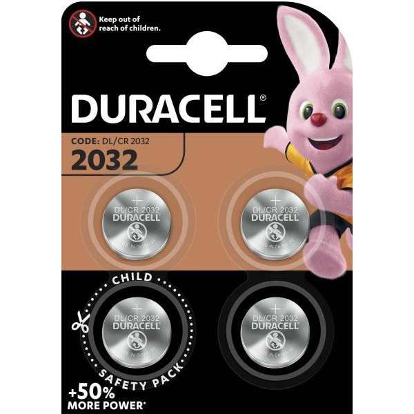 Hückmann D2032-B4 Knopfzelle Lithium 3V CR2032 Duracell