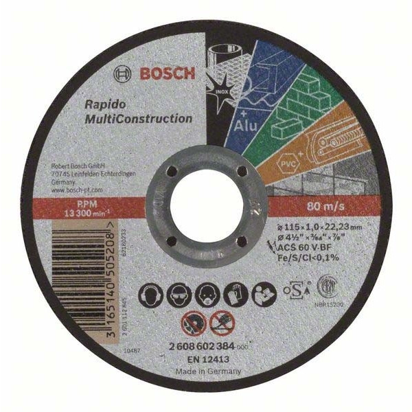 Bosch 2608602384 Trennscheibe Rapido MC115x1mm