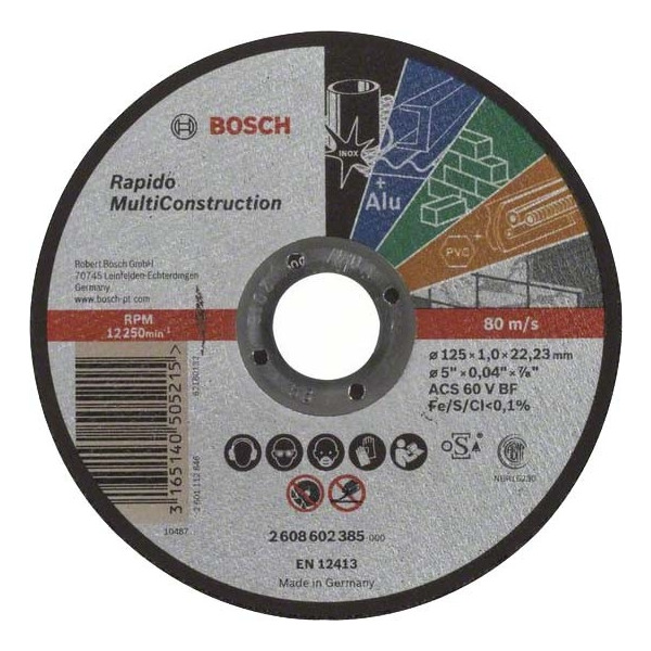 Bosch 2608602385 Trennscheibe Rapido MC125x1mm