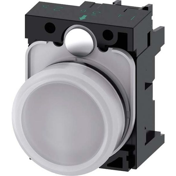 3SU1102-6AA60-1AA0 Leuchtmelder weiß Linse glatt