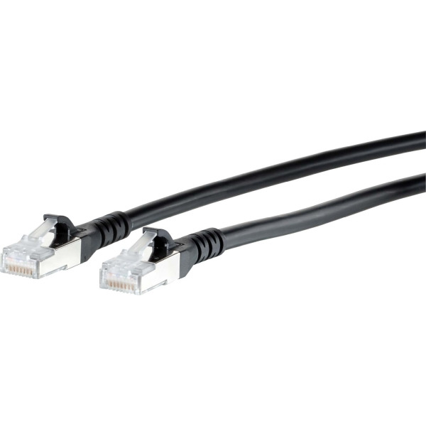 Metz Connect 1308452000-E Patchkabel S/FTP schwarz 2,0m Cat.6A